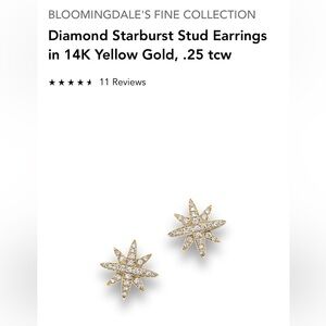 Bloomingdale's Diamond Starburst Stud Earrings in Yellow Gold